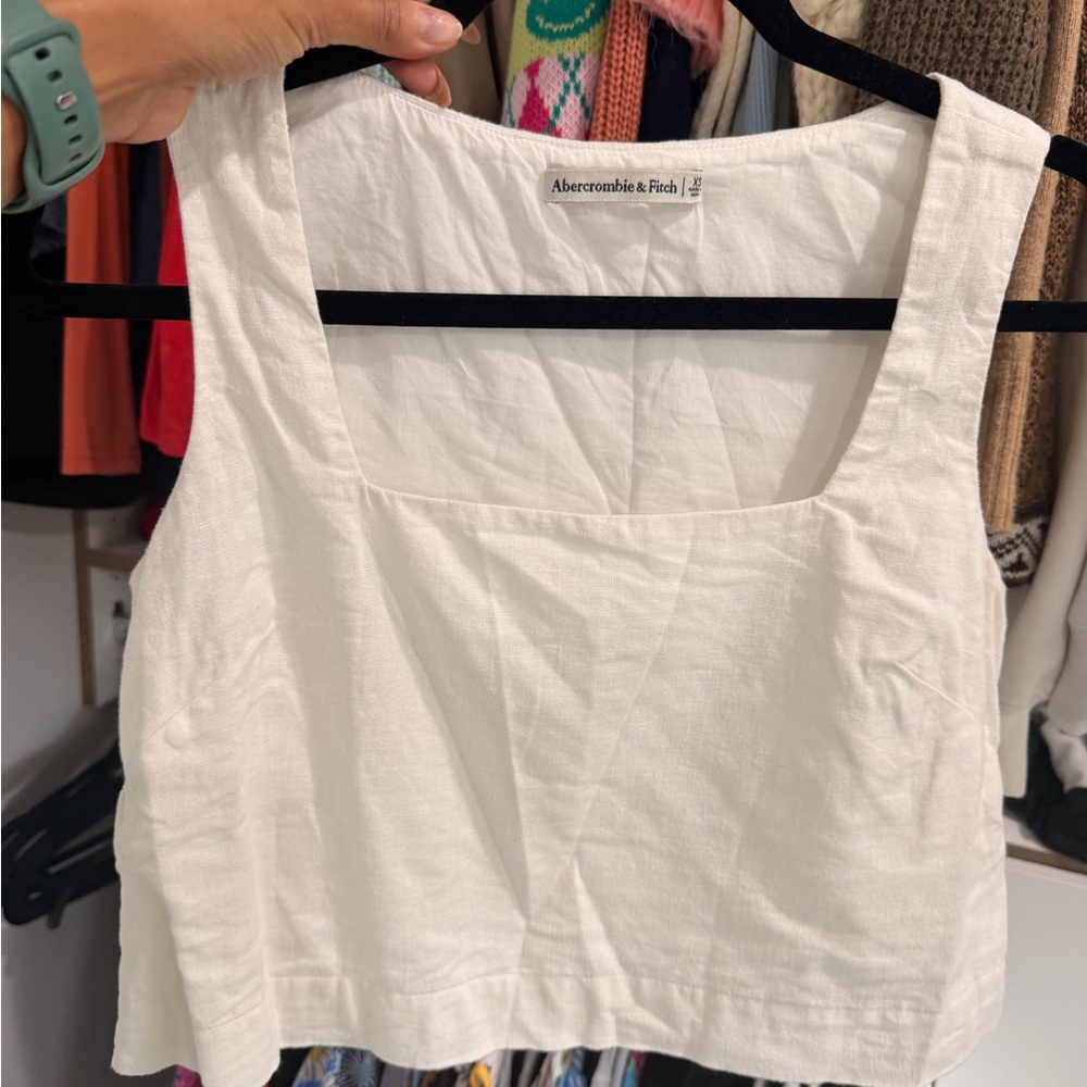 Abercrombie & Fitch Cream Crop Top
